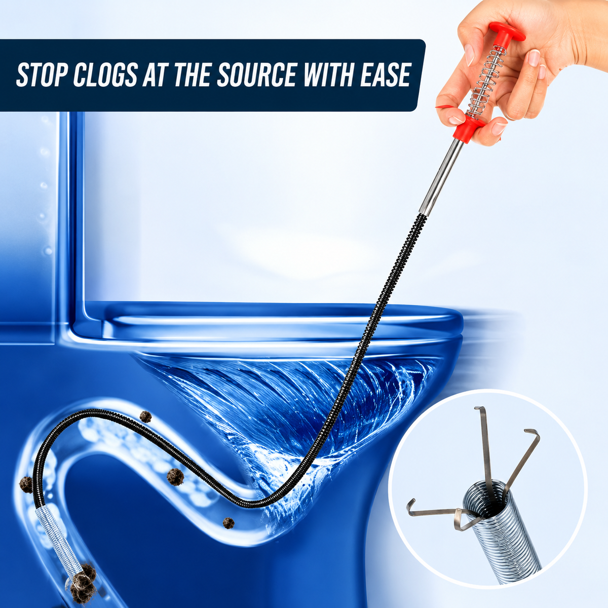 STAINLESS STEEL HAIR CATCHING CLAW WIRE SEWER SINK TUB DREDGE REMOVER 🛠️