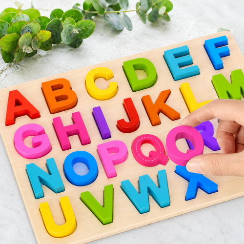Kids Wooden A to Z Alphabet Puzzle Board | Colorful Educational Learning Toy for Kids 🔤🌈